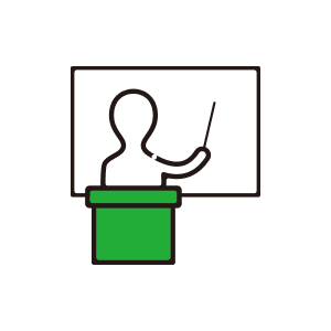 説明する人物のアイコン